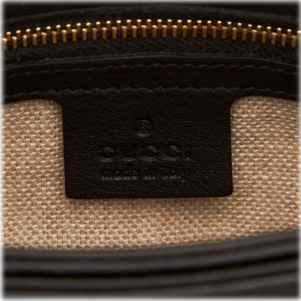 Gucci Vintage - Marrakech Messenger Bag - Black - Leather Handbag - Luxury High Quality - Avvenice