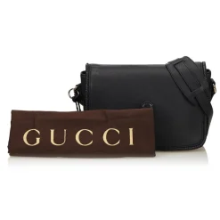 Gucci Vintage - Marrakech Messenger Bag - Black - Leather Handbag - Luxury High Quality - Avvenice