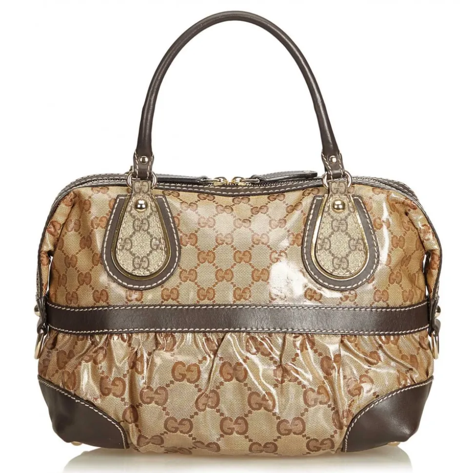 Gucci Vintage - Medium Guccissima Crystal Mix Handbag Bag - Brown - Leather Handbag - Luxury High Quality - Avvenice