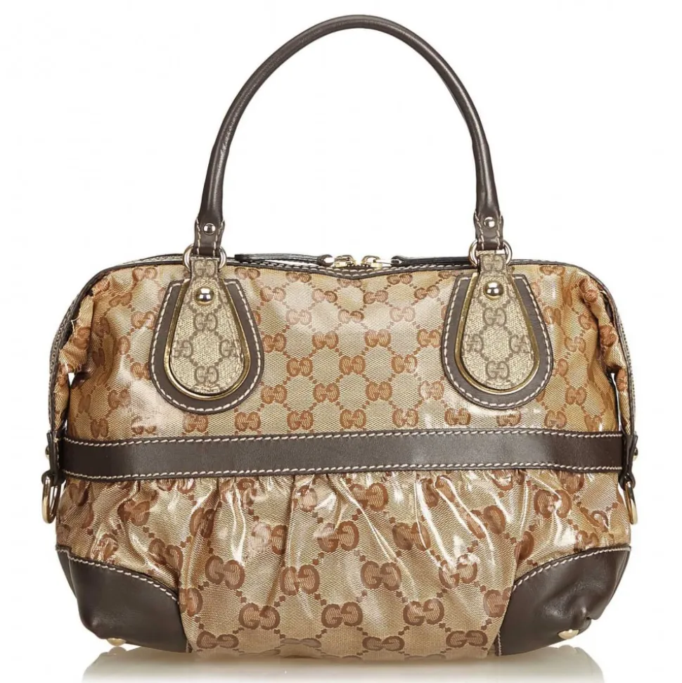 Gucci Vintage - Medium Guccissima Crystal Mix Handbag Bag - Brown - Leather Handbag - Luxury High Quality - Avvenice