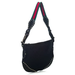 Gucci Vintage - Medium Studded Pelham Hobo Bag - Black - Leather Handbag - Luxury High Quality - Avvenice