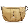Gucci Vintage - Metallic Leather Horsebit Crossbody Bag - Gold - Leather Handbag - Luxury High Quality - Avvenice