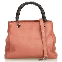 Gucci Vintage - Mini Bamboo Leather Shopper Bag - Pink - Leather Handbag - Luxury High Quality - Avvenice