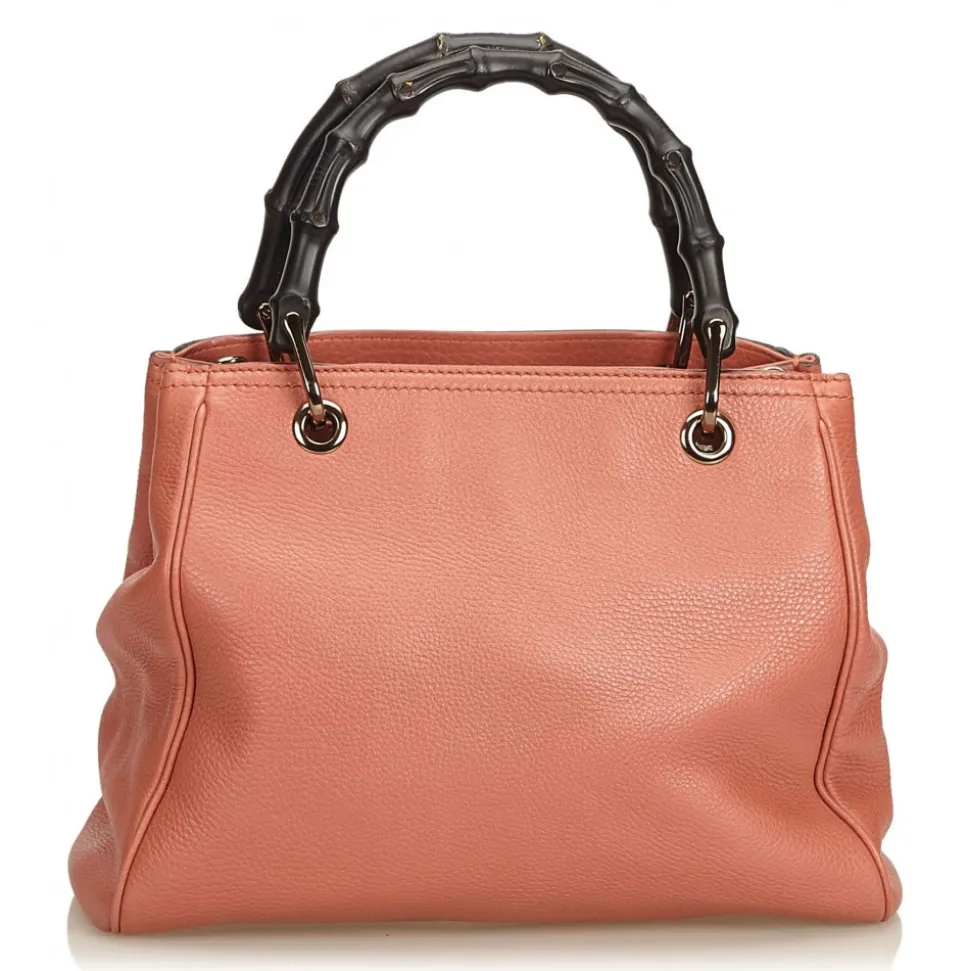 Gucci Vintage - Mini Bamboo Leather Shopper Bag - Pink - Leather Handbag - Luxury High Quality - Avvenice