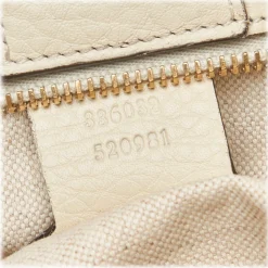 Gucci Vintage - Mini Bamboo Leather Shopper Bag - White Ivory - Leather Handbag - Luxury High Quality - Avvenice