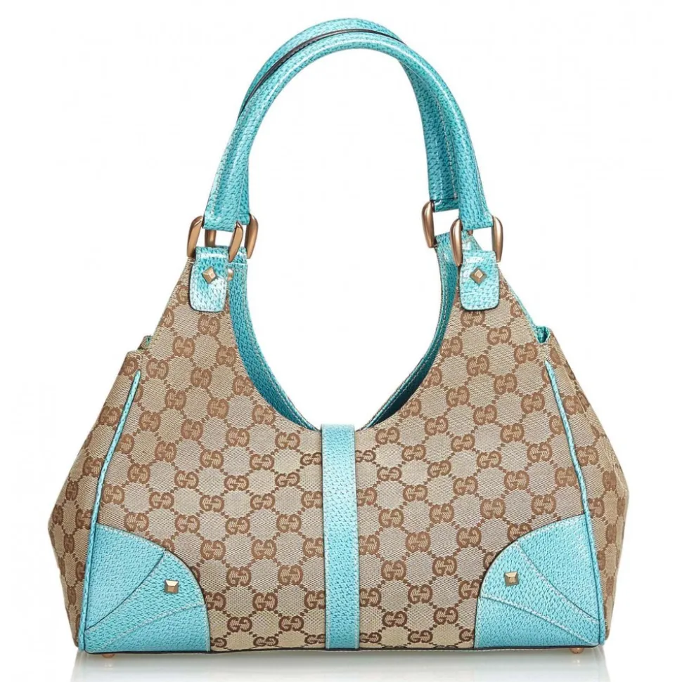 Gucci Vintage - Nailhead Jacquard Jackie Shoulder Bag - Brown - Leather Handbag - Luxury High Quality - Avvenice