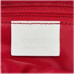 Gucci Vintage - Nylon Backpack - White Red - Leather Backpack - Luxury High Quality - Avvenice