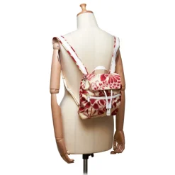 Gucci Vintage - Nylon Backpack - White Red - Leather Backpack - Luxury High Quality - Avvenice