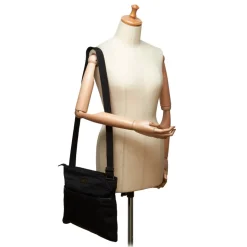 Gucci Vintage - Nylon Crossbody Bag - Black - Leather Handbag - Luxury High Quality - Avvenice