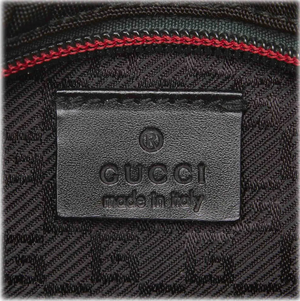 Gucci Vintage - Nylon Web Belt Bag - Black - Leather Handbag - Luxury High Quality - Avvenice