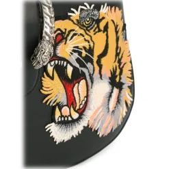 Gucci Vintage - Patched Leather Dionysus Satchel Bag - Black - Leather Handbag - Luxury High Quality - Avvenice