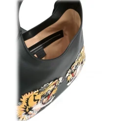 Gucci Vintage - Patched Leather Dionysus Satchel Bag - Black - Leather Handbag - Luxury High Quality - Avvenice