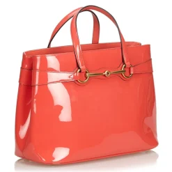 Gucci Vintage - Patent Leather Bright Bit Satchel Bag - Pink - Leather Handbag - Luxury High Quality - Avvenice
