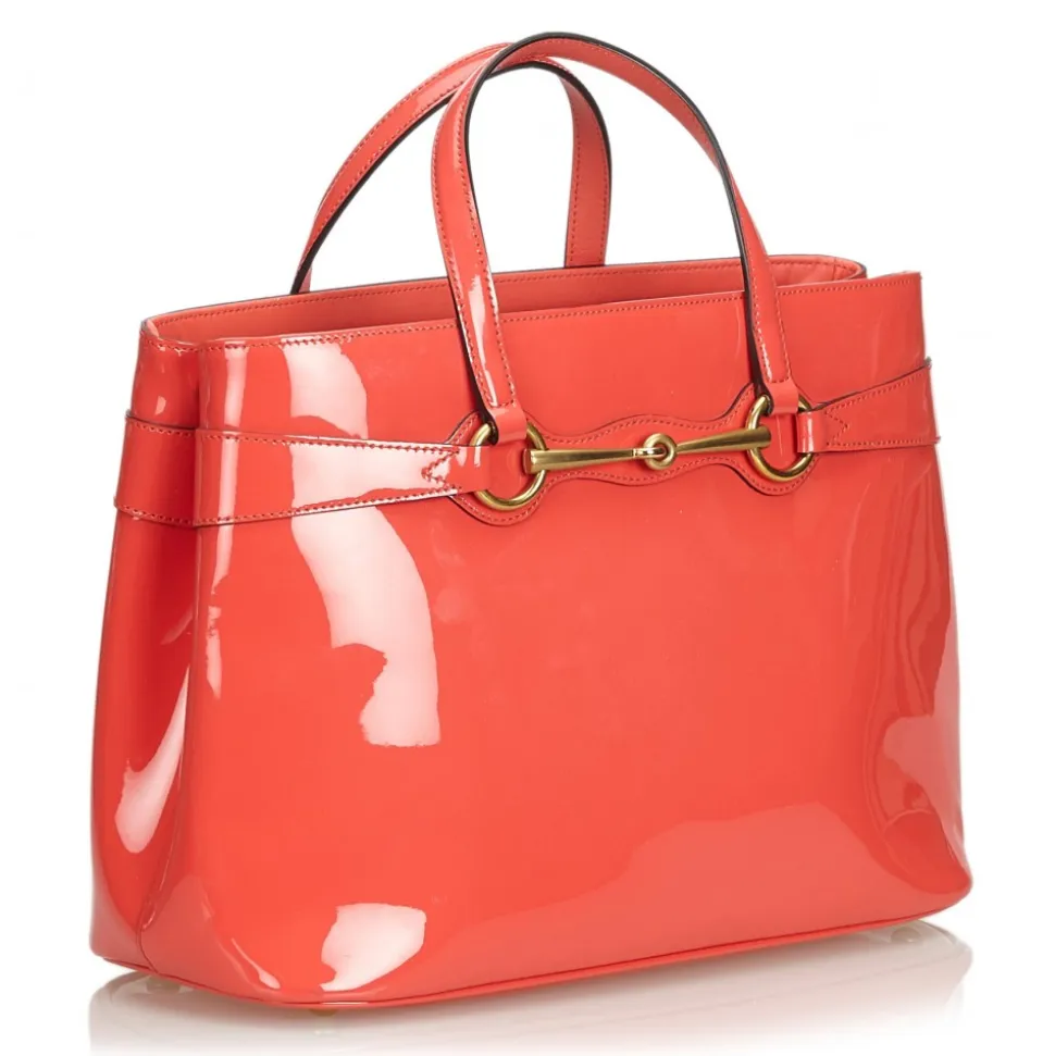 Gucci Vintage - Patent Leather Bright Bit Satchel Bag - Pink - Leather Handbag - Luxury High Quality - Avvenice
