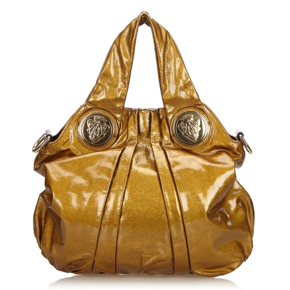 Gucci Vintage - Patent Leather Hysteria Bag - Gold - Leather Handbag - Luxury High Quality - Avvenice