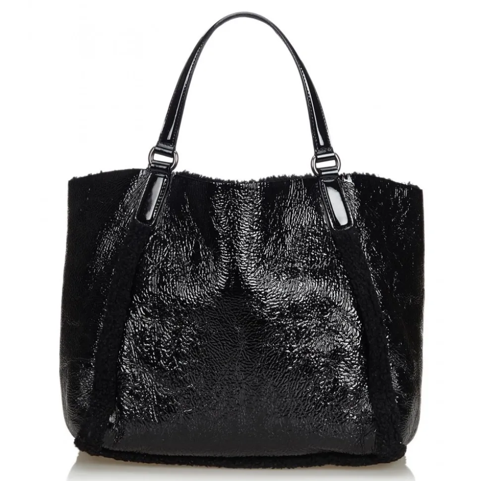 Gucci Vintage - Patent Leather Soho Cellarius Tote Bag - Black - Leather Handbag - Luxury High Quality - Avvenice