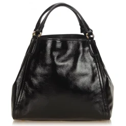 Gucci Vintage - Patent Soho Top Handle Bag - Black - Leather Handbag - Luxury High Quality - Avvenice