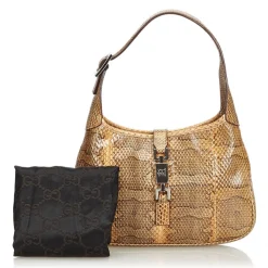 Gucci Vintage - Python Leather Jackie Bag - Brown - Leather Handbag - Luxury High Quality - Avvenice