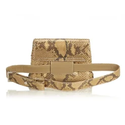 Gucci Vintage - Python Leather Belt Bag - Brown - Python Leather Handbag - Luxury High Quality - Avvenice
