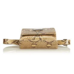 Gucci Vintage - Python Leather Belt Bag - Brown - Python Leather Handbag - Luxury High Quality - Avvenice
