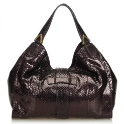 Gucci Vintage - Python Soft Stirrup Shoulder Bag - Brown - Python Leather Handbag - Luxury High Quality - Avvenice