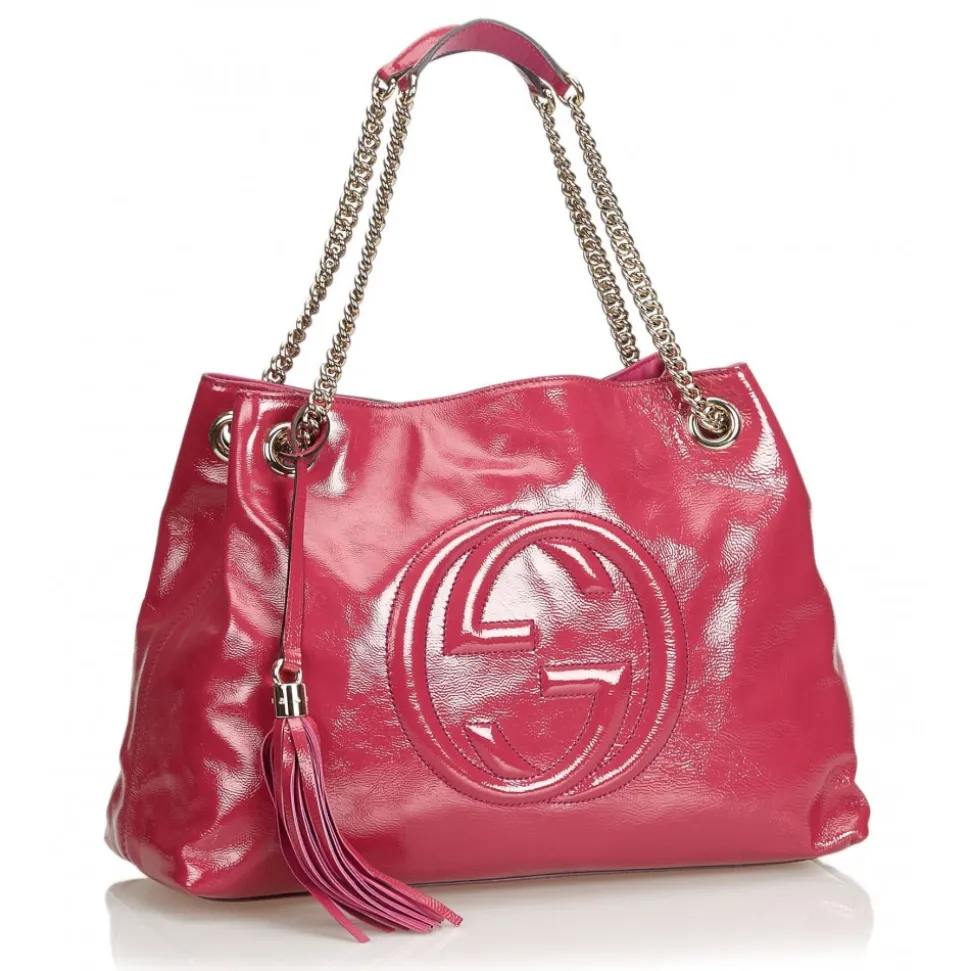 Gucci Vintage - Soho Patent Leather Chain Shoulder Bag - Pink - Leather Handbag - Luxury High Quality - Avvenice