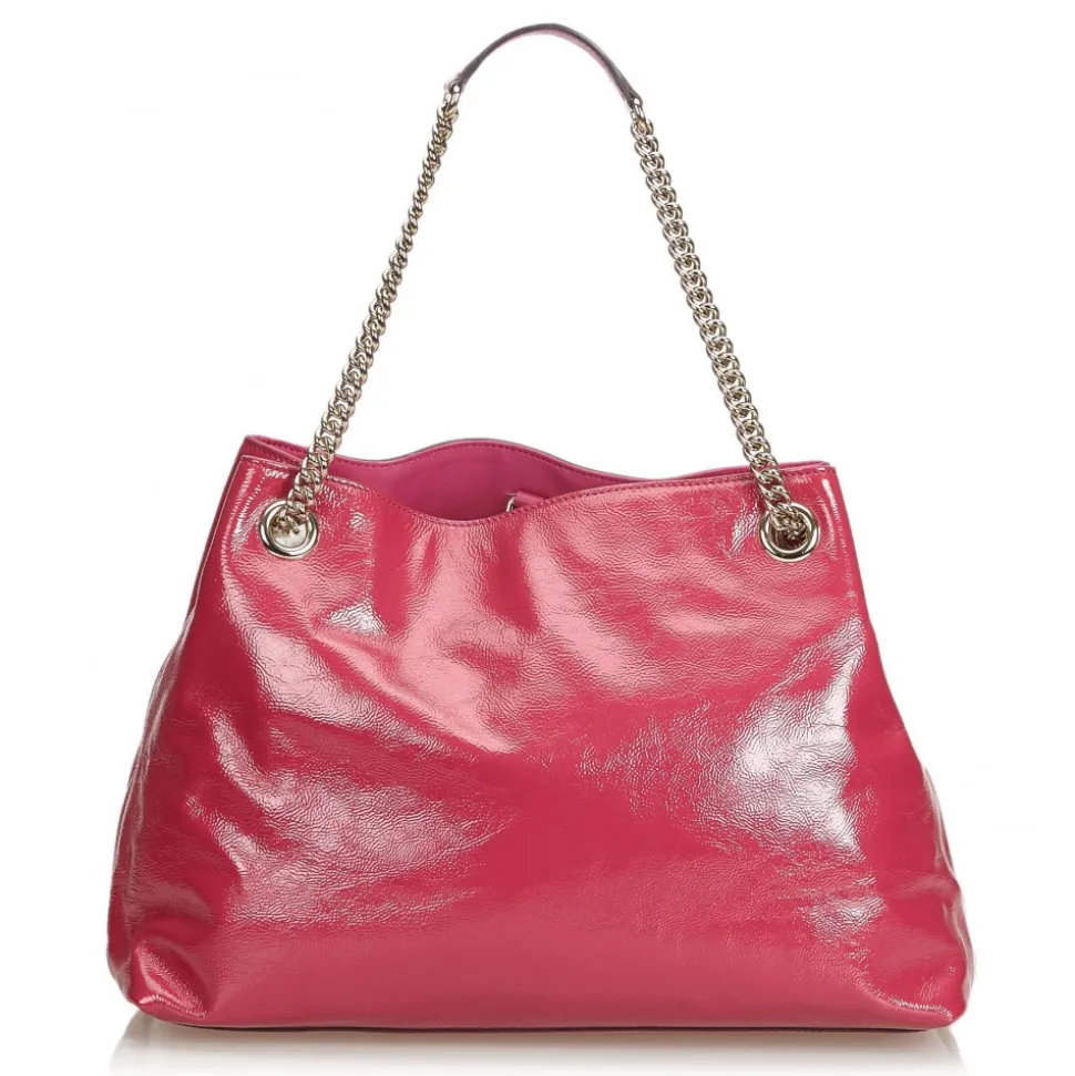 Gucci Vintage - Soho Patent Leather Chain Shoulder Bag - Pink - Leather Handbag - Luxury High Quality - Avvenice