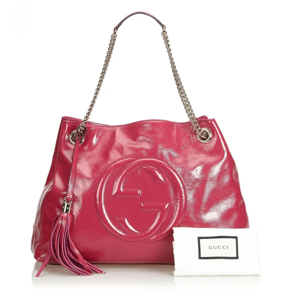 Gucci Vintage - Soho Patent Leather Chain Shoulder Bag - Pink - Leather Handbag - Luxury High Quality - Avvenice