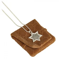 Gucci Vintage - Star Dog Tag Necklace - Silver - Gucci Necklace - Luxury High Quality - Avvenice