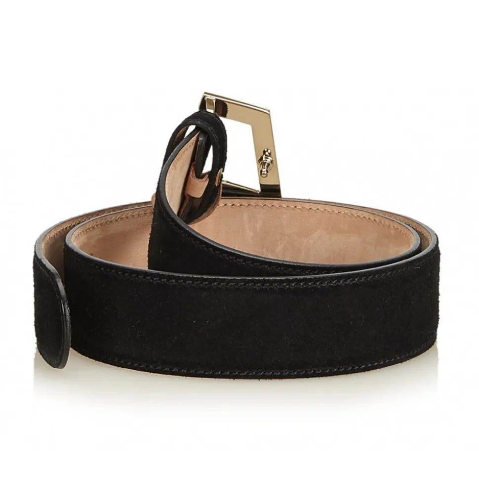Gucci Vintage - Suede Belt - Black - Leather Belt - Luxury High Quality - Avvenice