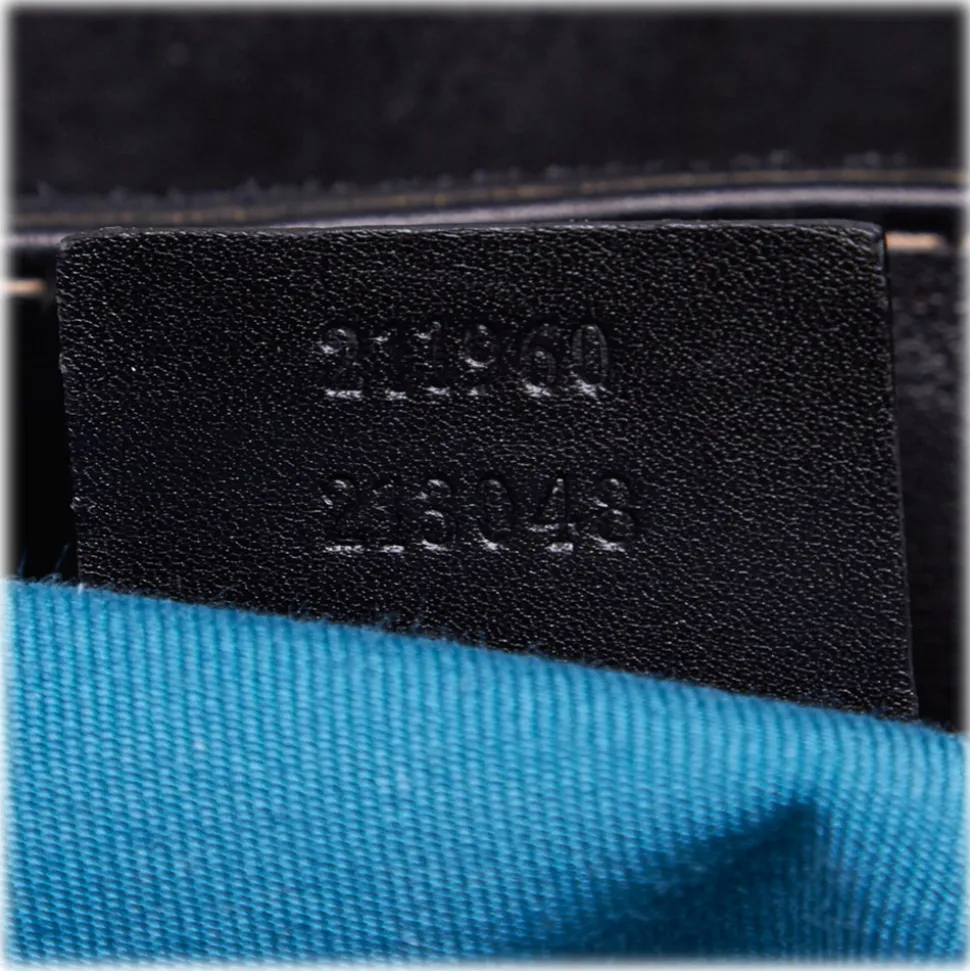 Gucci Vintage - Suede Irina Babouska Shoulder Bag - Black - Leather Handbag - Luxury High Quality - Avvenice