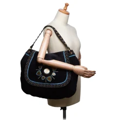 Gucci Vintage - Suede Irina Babouska Shoulder Bag - Black - Leather Handbag - Luxury High Quality - Avvenice