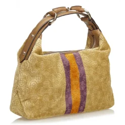 Gucci Vintage - Velour Horsebit Hobo Bag - Brown - Leather Handbag - Luxury High Quality - Avvenice