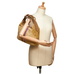 Gucci Vintage - Velour Horsebit Hobo Bag - Brown - Leather Handbag - Luxury High Quality - Avvenice