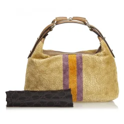 Gucci Vintage - Velour Horsebit Hobo Bag - Brown - Leather Handbag - Luxury High Quality - Avvenice