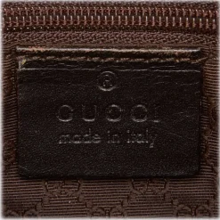 Gucci Vintage - Web Canvas Shoulder Bag - Brown - Leather Handbag - Luxury High Quality - Avvenice