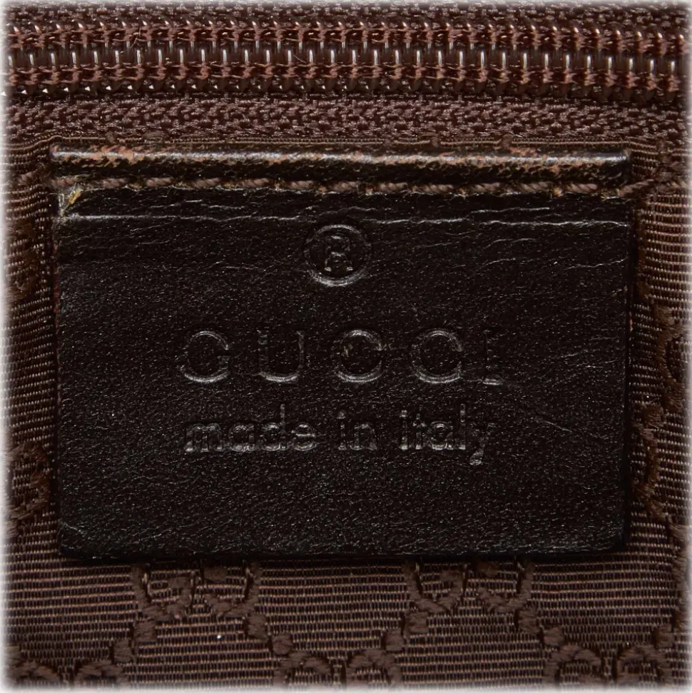 Gucci Vintage - Web Canvas Shoulder Bag - Brown - Leather Handbag - Luxury High Quality - Avvenice