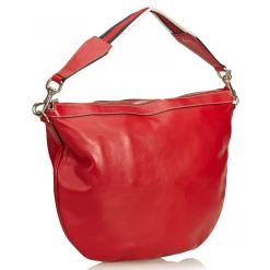 Gucci Vintage - Web Leather Shoulder Bag - Red - Leather Handbag - Luxury High Quality - Avvenice