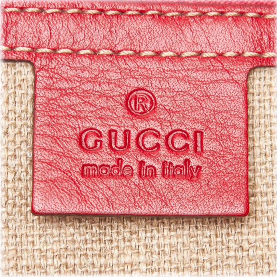 Gucci Vintage - Web Leather Shoulder Bag - Red - Leather Handbag - Luxury High Quality - Avvenice
