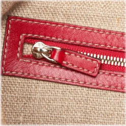 Gucci Vintage - Web Leather Shoulder Bag - Red - Leather Handbag - Luxury High Quality - Avvenice