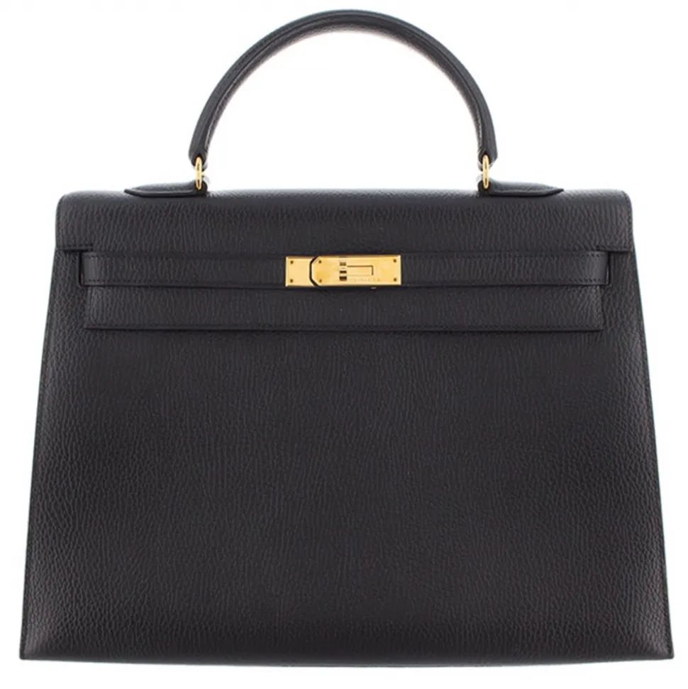 Hermès Vintage - Ardennes Kelly Sellier 35 - Black - Leather Handbag - Avvenice