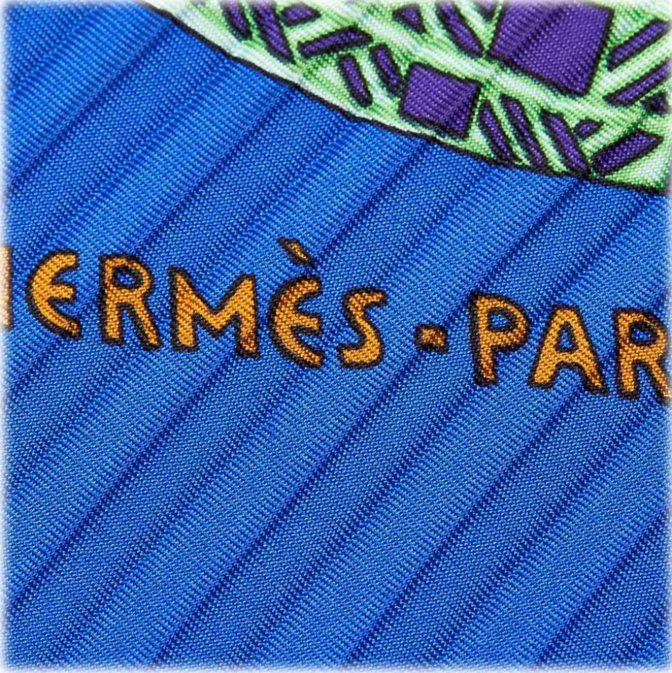 Hermès Vintage - Art Des Steppes Silk Scarf - Green Blue Multi - Silk Foulard - Luxury High Quality - Avvenice
