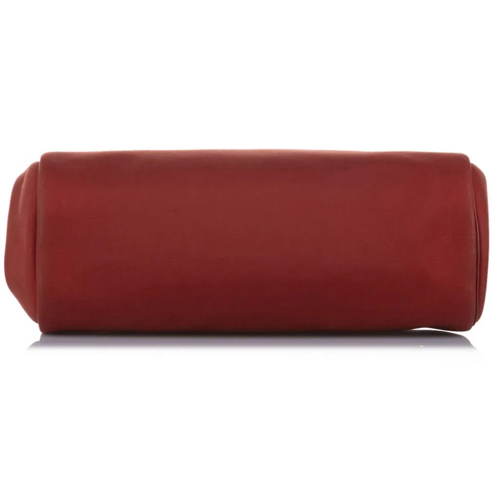 Hermès Vintage - Atlas Canvas Shoulder Bag - Orange Red - Leather Shoulder Bag - Avvenice