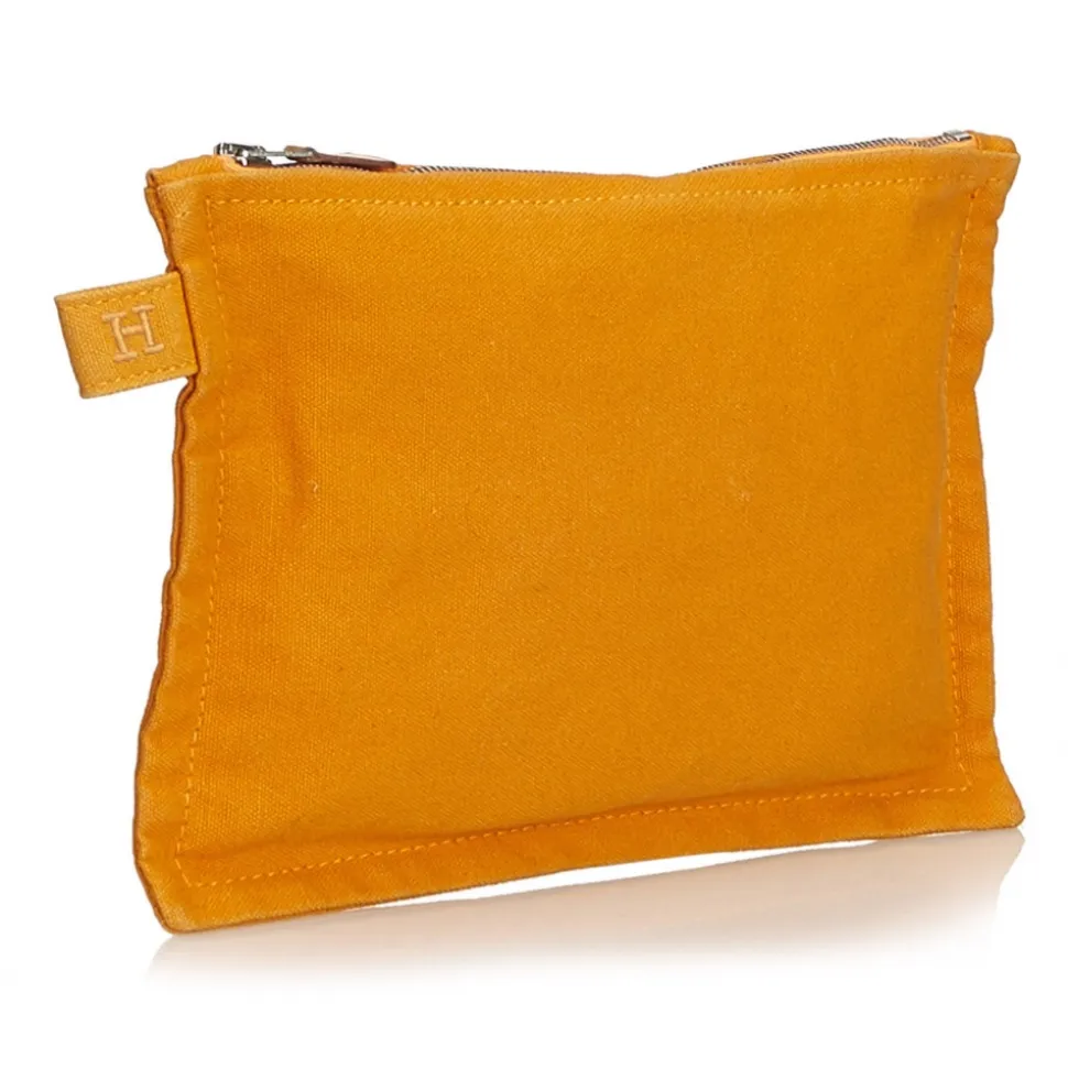 Hermès Vintage - Bora Bora Zip Pouch Bag - Orange - Fabric and Cotton Pounch - Luxury High Quality - Avvenice