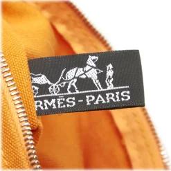 Hermès Vintage - Bora Bora Zip Pouch Bag - Orange - Fabric and Cotton Pounch - Luxury High Quality - Avvenice