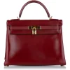 Hermès Vintage - Box Calf Kelly 32 - Red - Leather Handbag - Avvenice