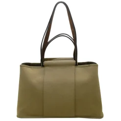 Hermès Vintage - Cabag Elan Canvas Satchel - Brown - Canvas Handbag - Avvenice