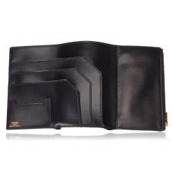 Hermès Vintage - Calf Leather Trifold Long Wallet - Blue Navy - Leather Wallet - Luxury High Quality - Avvenice