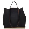 Hermès Vintage - Canvas Cabag Tote Bag - Blue Brown - Leather and Canvas Handbag - Luxury High Quality - Avvenice