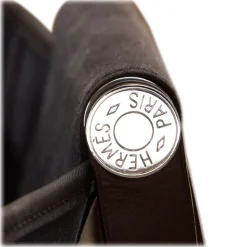 Hermès Vintage - Canvas Cabag Tote Bag - Blue Brown - Leather and Canvas Handbag - Luxury High Quality - Avvenice